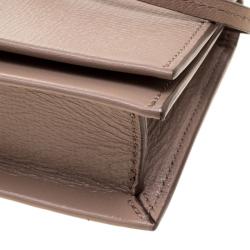 Pre Owned Tom Ford Beige Leather Sedgwick Zip Clutch 