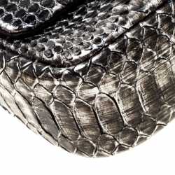 Pre Owned Tom Ford Metallic Grey Python Natalia Shoulder Bag