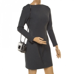 Pre Owned Tom Ford Metallic Grey Python Natalia Shoulder Bag