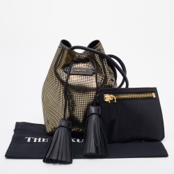 Tom Ford Gold Leather Tassel Drawstring Bucket Bag