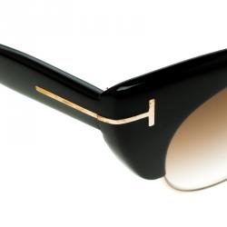 Pre Owned Tom Ford Black/Brown Gradient TF387 Lola Sunglasses