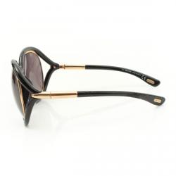 Pre Owned Tom Ford Black and Gold Samantha Square Sunglasses