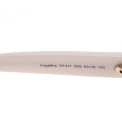 Pre Owned Tom Ford Ivory Oversized Angelina Sunglasses