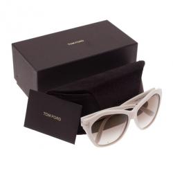 Pre Owned Tom Ford Ivory Oversized Angelina Sunglasses