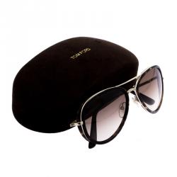 Pre Owned Tom Ford Brown Miles TF341 Aviator Sunglasses
