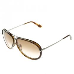 Pre Owned Tom Ford Brown TF109 Cyrille Aviator Sunglasses 