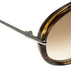 Pre Owned Tom Ford Brown TF109 Cyrille Aviator Sunglasses 