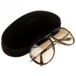 Pre Owned Tom Ford Brown TF109 Cyrille Aviator Sunglasses 