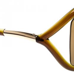 Pre Owned Tom Ford Brown/Green TF9 Q25 Whitney Oversized Sunglasses