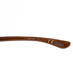 Pre Owned Tom Ford Brown/Green TF9 Q25 Whitney Oversized Sunglasses