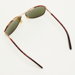 Pre Owned نظارة شمسية توم فورد صدفة السلحفاة/أخضر TF148 طيار