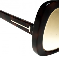 Pre Owned Tom Ford Brown/Brown Gradient TF277 Jade Square Oversized Sunglasses