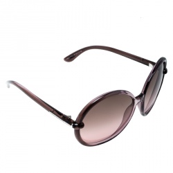 Pre Owned Tom Ford Lilac TF 167 Caithlyn Oversized Round Sunglasses