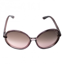 Pre Owned Tom Ford Lilac TF 167 Caithlyn Oversized Round Sunglasses