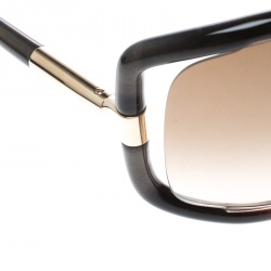 Pre Owned Tom Ford Maroon/Brown Gradient TF125 Anais Oversized Sunglasses