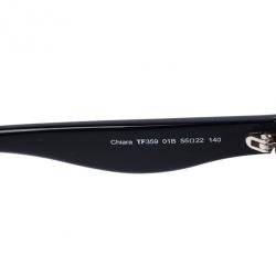 مملوكة مسبقًا Tom Ford Black Chiara 55mm Round Sunglasses