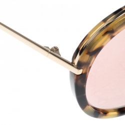 Pre Owned Tom Ford Brown Havana TF 452 Stacy Aviator Sunglasses