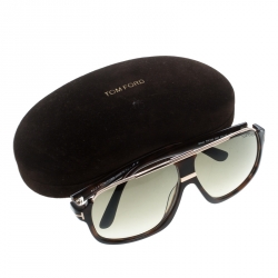Pre Owned Tom Ford Brown Elliot Square Sunglasses
