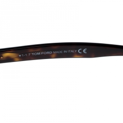 Pre Owned Tom Ford Dark Havana/Brown Gradient Philippa TF503 Round Sunglasses 