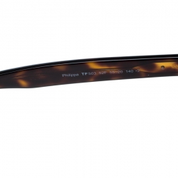 Pre Owned Tom Ford Dark Havana/Brown Gradient Philippa TF503 Round Sunglasses 