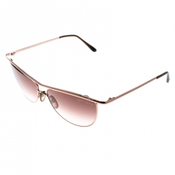 Pre Owned Tom Ford Bronze/Brown TF182 Helene Cat Eye Sunglasses