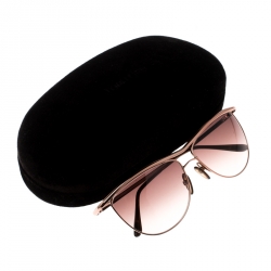 Pre Owned Tom Ford Bronze/Brown TF182 Helene Cat Eye Sunglasses
