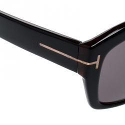 Pre Owned Tom Ford Havana/Black Conrad TF470 Square Sunglasses