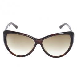 Pre Owned Tom Ford Brown Malin Cat Eye Woman Sunglasses