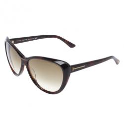 Pre Owned Tom Ford Brown Malin Cat Eye Woman Sunglasses