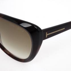 Pre Owned Tom Ford Brown Malin Cat Eye Woman Sunglasses