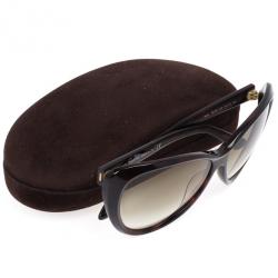Pre Owned Tom Ford Brown Malin Cat Eye Woman Sunglasses