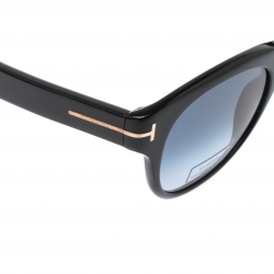 Pre Owned Tom Ford Black/Blue Gradient TF532 Ally Cat Eye Sunglasses