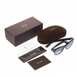 Pre Owned Tom Ford Black/Blue Gradient TF532 Ally Cat Eye Sunglasses