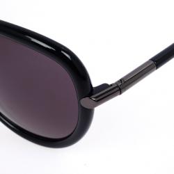 Pre Owned Tom Ford Black Sabrina Round Womens Sunglasses