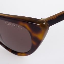 Pre Owned Tom Ford Nikita Leopard Cat Eye Woman Sunglasses
