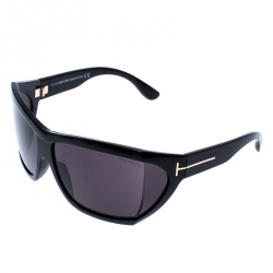 Pre Owned Tom Ford Black Sedgewick Oversized Square Sunglasses