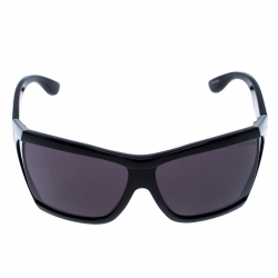 Pre Owned Tom Ford Black Sedgewick Oversized Square Sunglasses