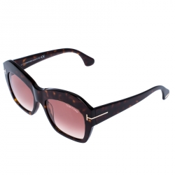 Pre Owned Tom Ford Tortoise Gradient Emmanuelle Sunglasses
