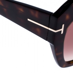 Pre Owned Tom Ford Tortoise Gradient Emmanuelle Sunglasses
