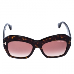 Pre Owned Tom Ford Tortoise Gradient Emmanuelle Sunglasses