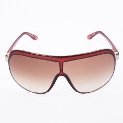 مملوكة مسبقًا Tom Ford Maroon Andre Shield Women Sunglasses