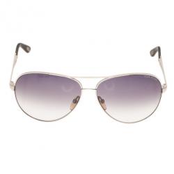 مملوكة مسبقًا Tom Ford Silver Charles Unisex Aviators