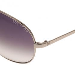 مملوكة مسبقًا Tom Ford Silver Charles Unisex Aviators