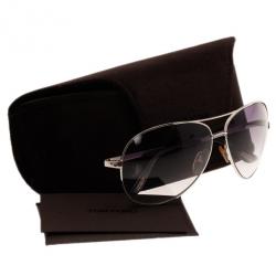 مملوكة مسبقًا Tom Ford Silver Charles Unisex Aviators