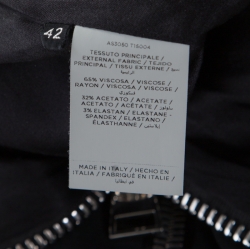 Pre Owned Tom Ford Black Zip Detail Long Sleeve Dress M