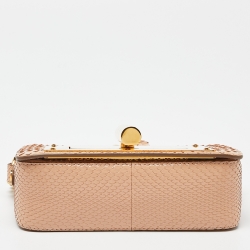 Tom Ford Peach Python Mini Natalia Shoulder Bag