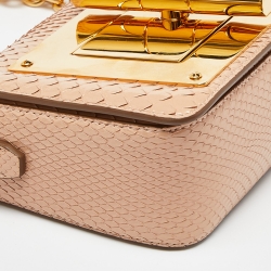 Tom Ford Peach Python Mini Natalia Shoulder Bag