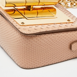 Tom Ford Peach Python Mini Natalia Shoulder Bag