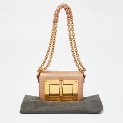 Tom Ford Peach Python Mini Natalia Shoulder Bag