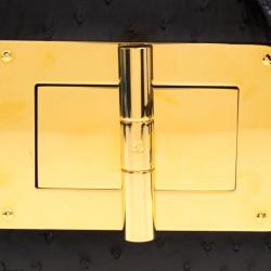 Pre Owned Tom Ford Black Ostrich Leather Small Natalia Crossbody Bag